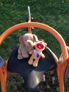 Hacker and Fozzie on the springy thingy.